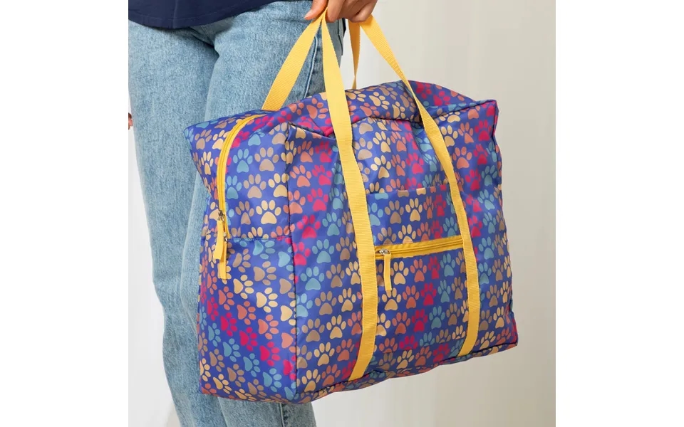 Adventure Awaits Packable Large Duffel Bag - Diagonal Paws