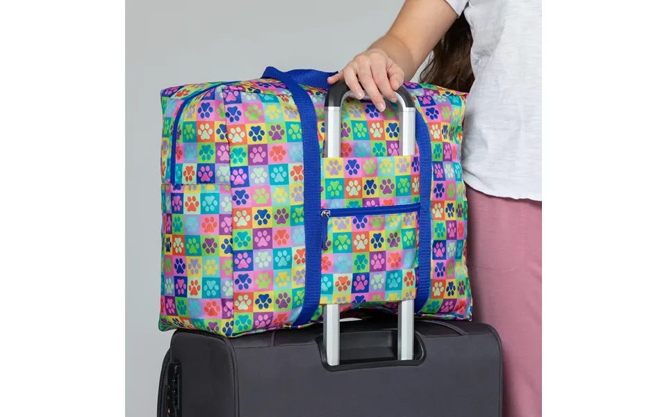 Adventure Awaits Packable Large Duffel Bag - Pop Art Paws