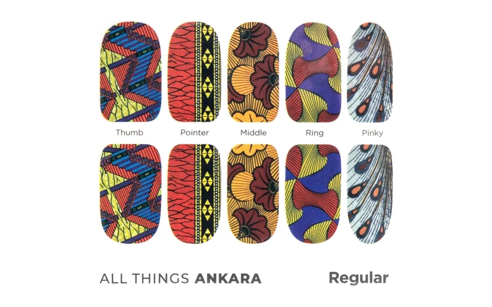 African Print Nail Wraps - Aderonke