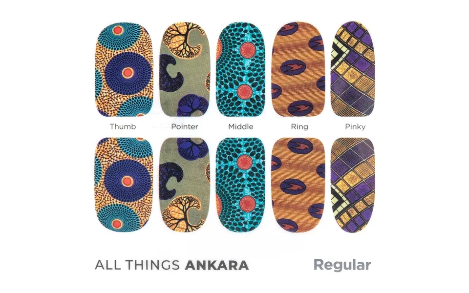 African Print Nail Wraps - Armada