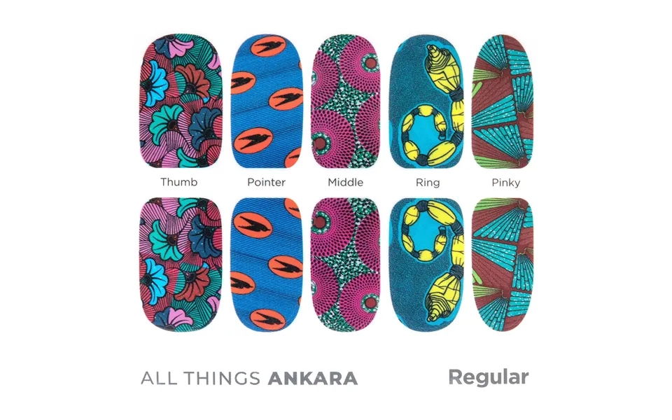 African Print Nail Wraps - Nauteya