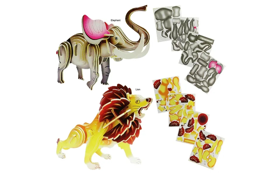 African Safari Woodcraft Construction Kit - Lion