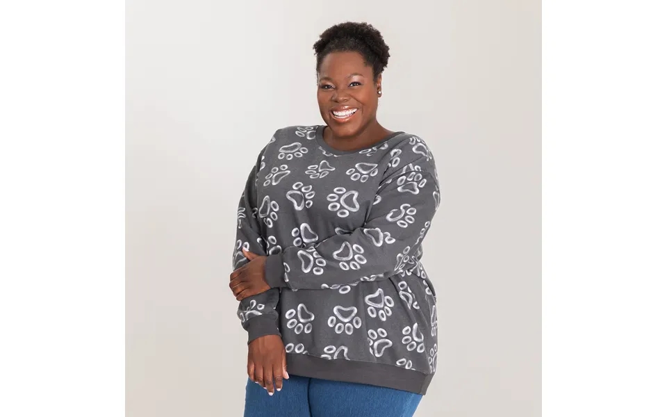 All Over Chalk Paw Sweatshirt - M