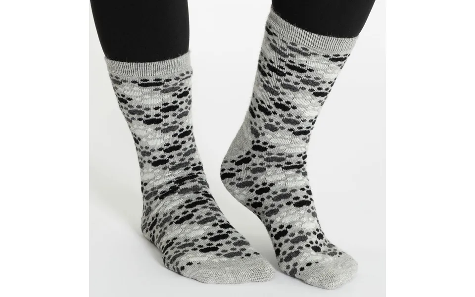 All Over Paws Alpaca Socks - Black & White