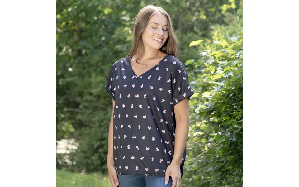 Animal Print Dolman Blouse - Full Drop Cats