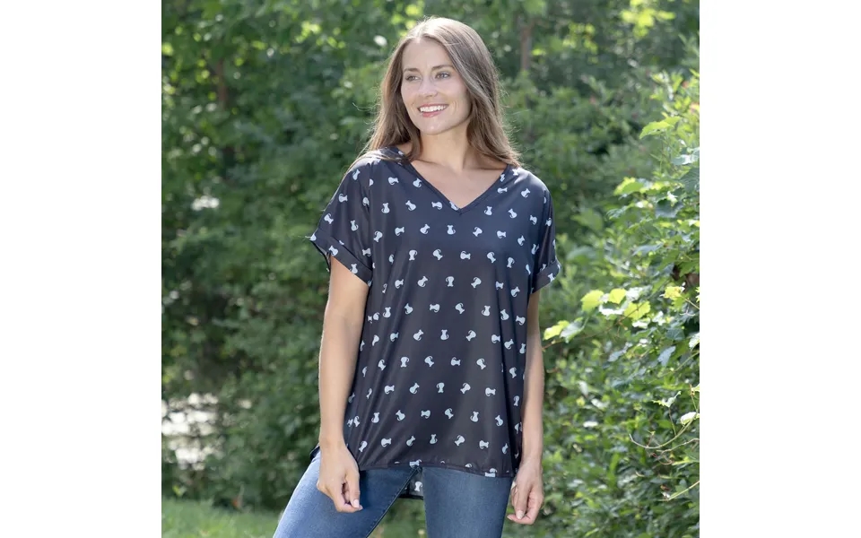 Animal Print Dolman Blouse - Full Drop Dogs