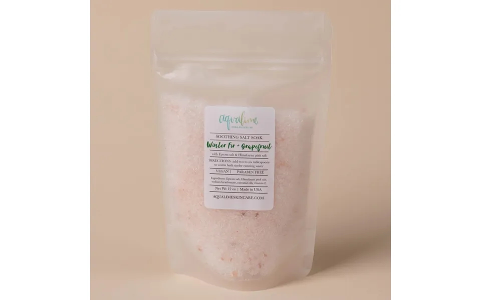 Aqualime Soothing Soaking Salts - Winter Fir & Grapefruit