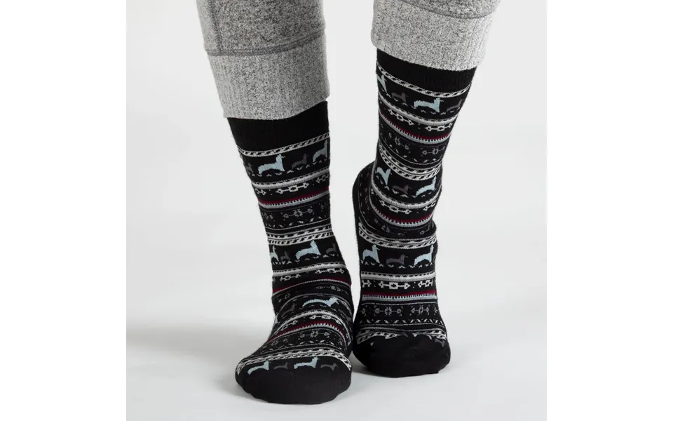 Baby Alpaca Fun Print Socks - Black