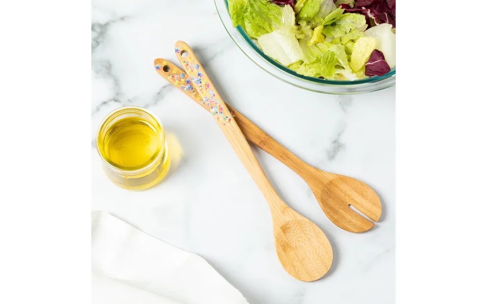 Bamboo Serving Spoon Set - Set Of 2