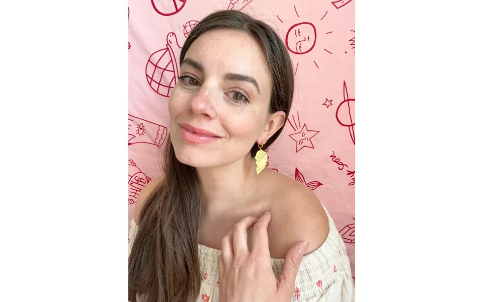 Bff Face Earrings- 18k Gold-plated - Os