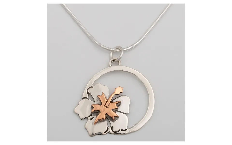 Blooming Flowers Sterling Necklace - Hibiscus