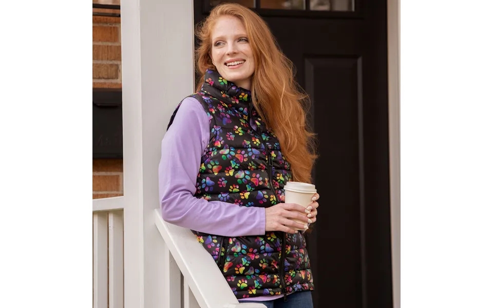 Bold & Bright Paws Quilted Nylon Vest - Xl