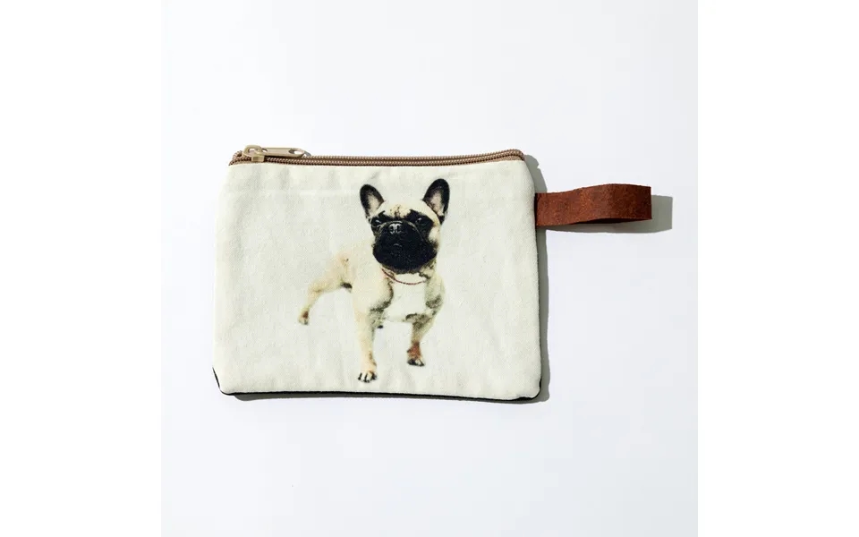 Canvas Dog Breed Makeup Bag - French Bulldog