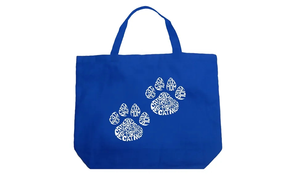 Cat Mom - Large Word Art Tote Bag