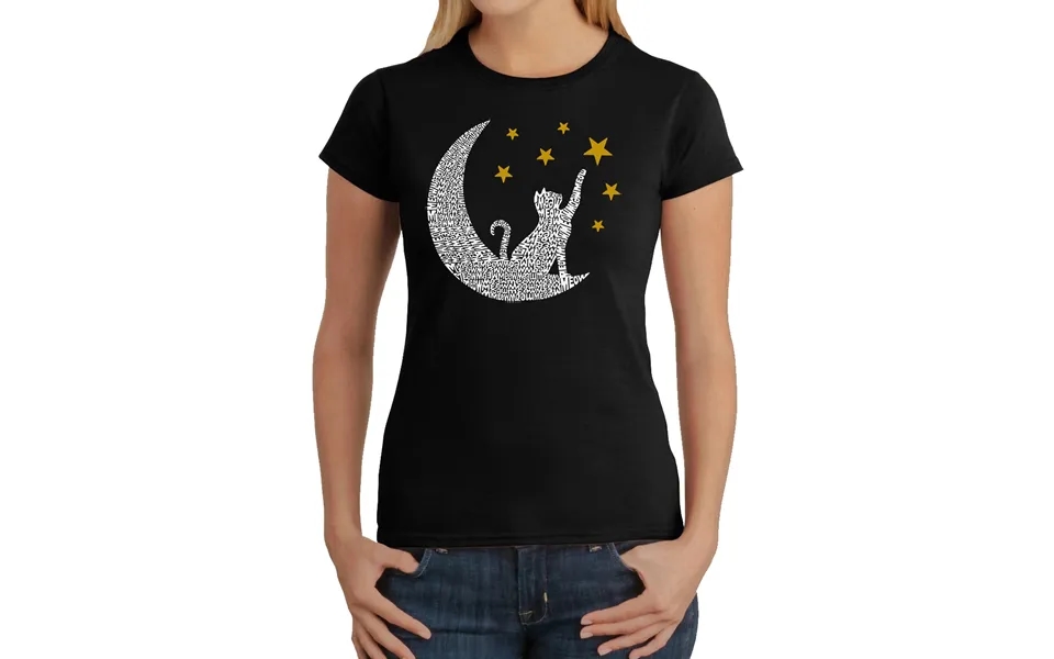 Cat Moon - Women's Word Art T-shirt