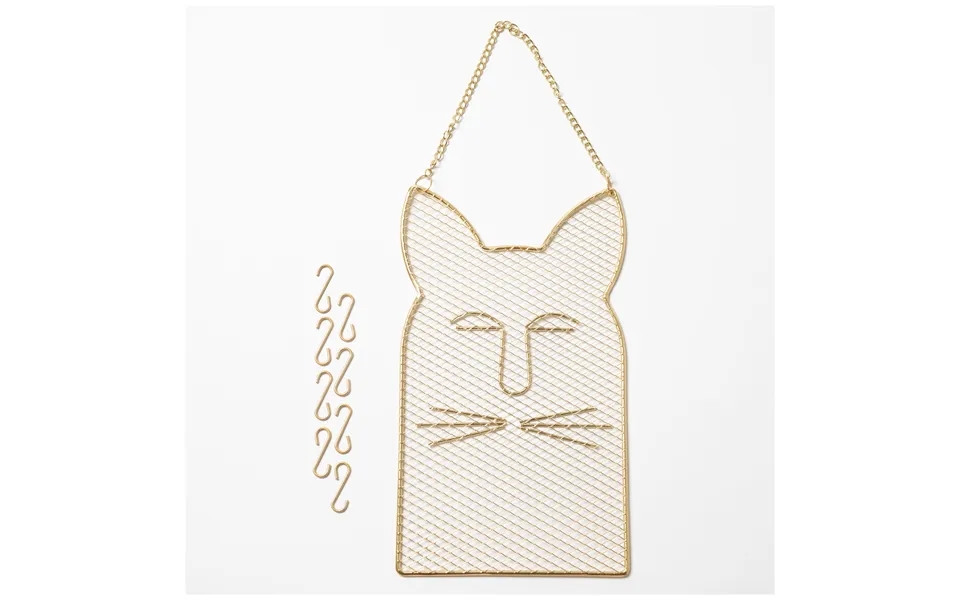 Cat Silhouette Metal Hanging Jewelry Organizer