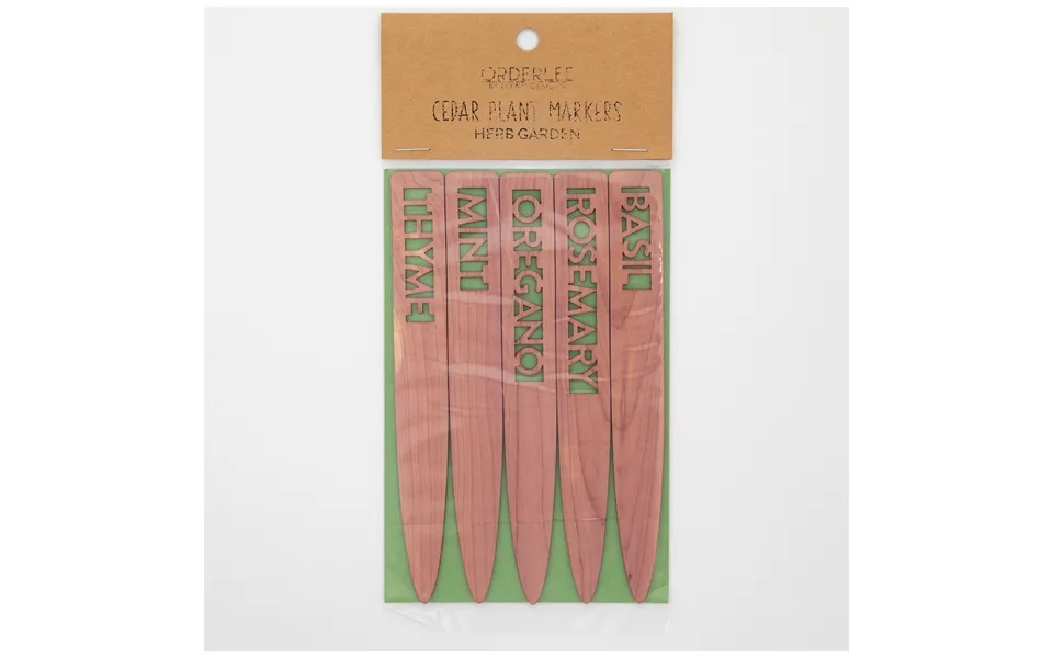 Cedar Plant Markers - Set Of 5