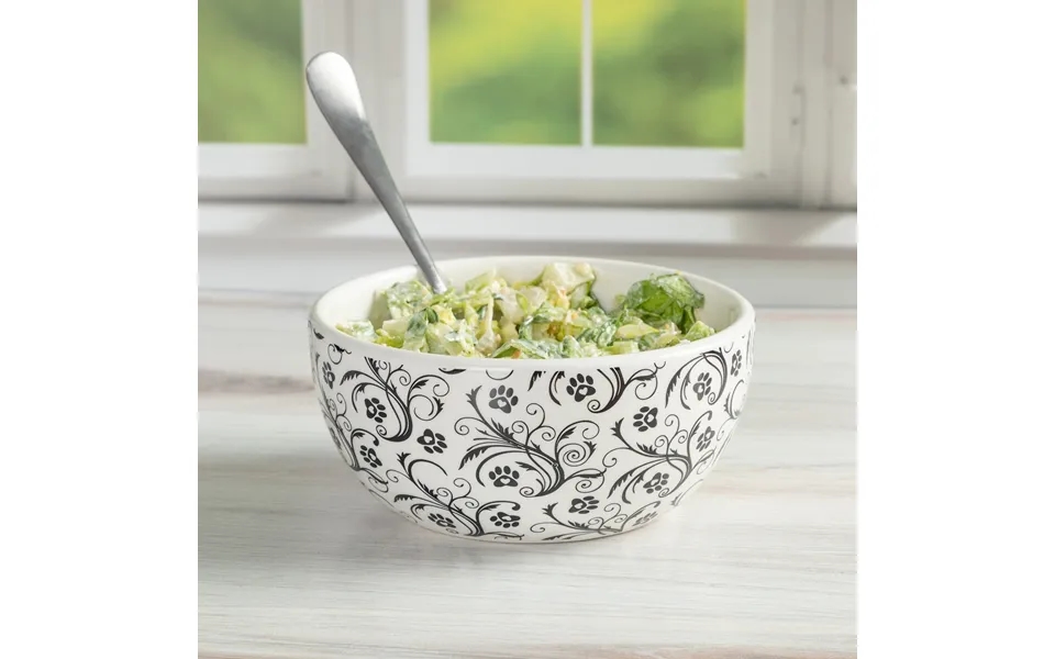 Ceramic Paw Lover Soup Or Salad Bowl - Set Of 4