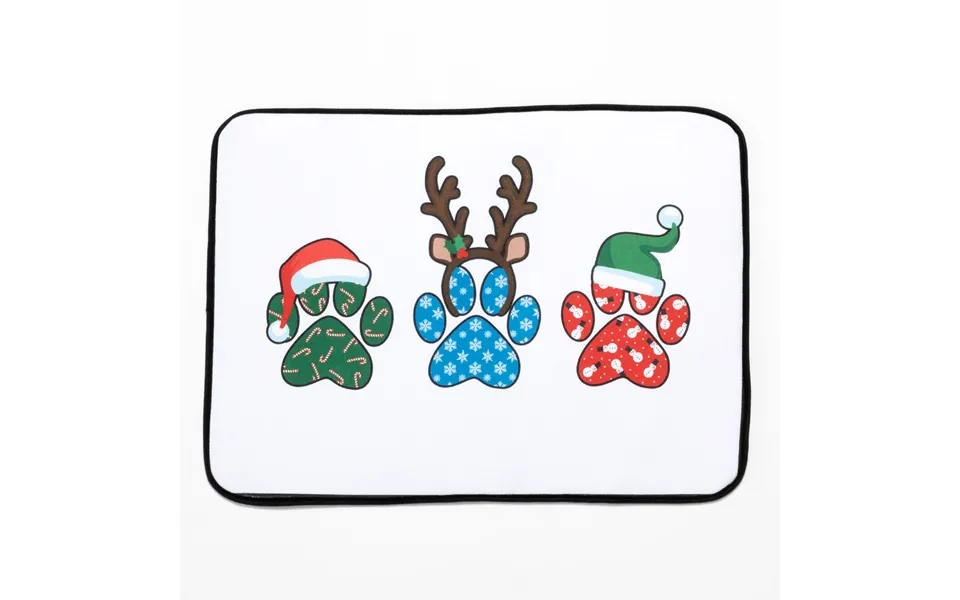 Christmas Paws Dish Drying Mat