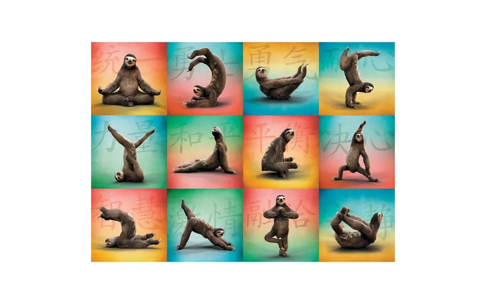 Colorful Creatures Puzzle - Sloth Yoga