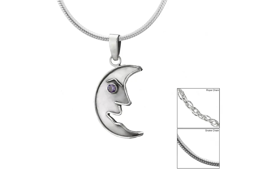 Crescent Moon Sterling Necklace - Pendant Only