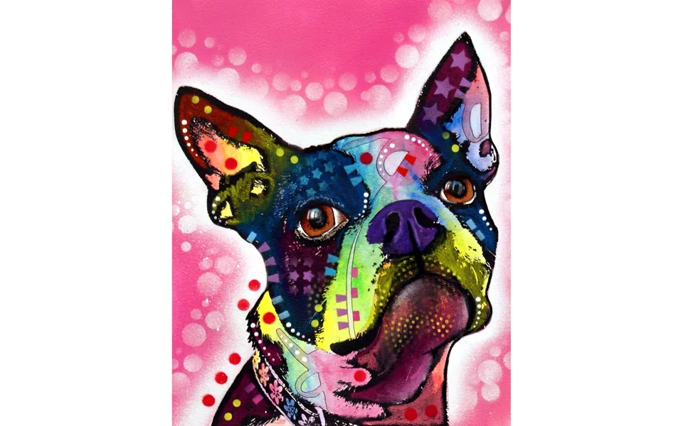 Dean Russo Watermark Dog Print - Boston Terrier