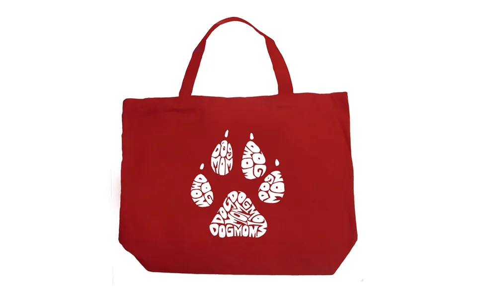 Dog Mom - Large Word Art Tote Bag