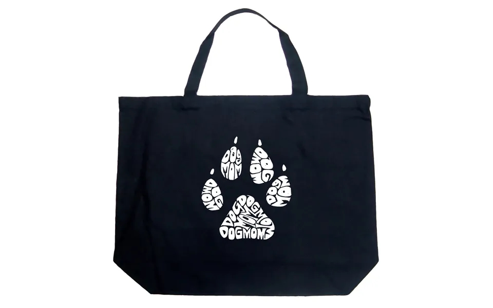 Dog Mom - Large Word Art Tote Bag