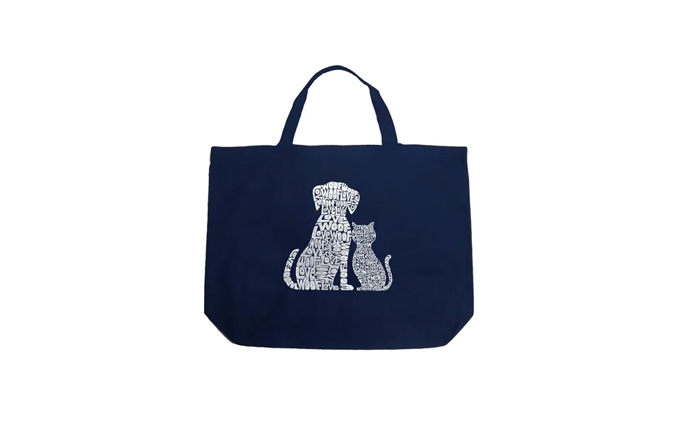 Dogs And Cats - Large Word Art Tote Bag