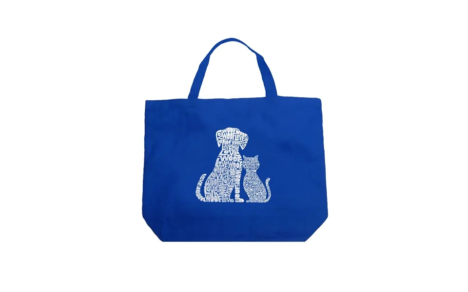 Dogs And Cats - Large Word Art Tote Bag