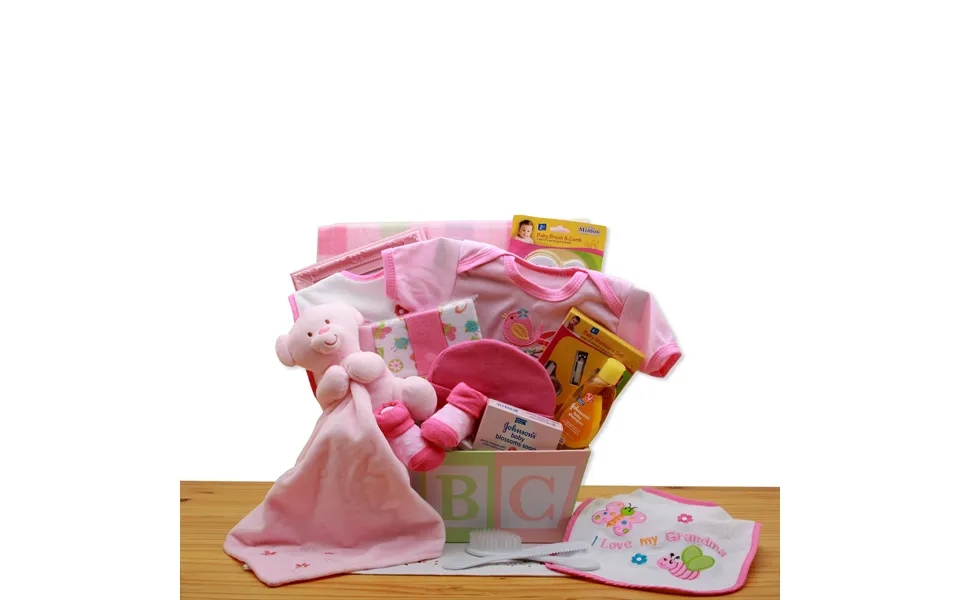 Easy As Abc New Baby Gift Basket - Pink