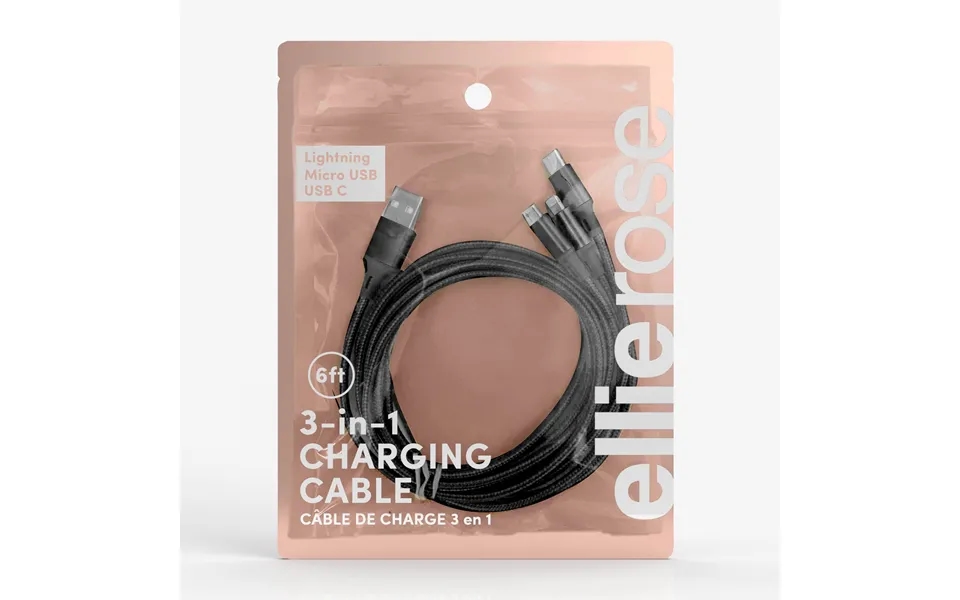 Ellielosangeles Black Nylon Charging Cable