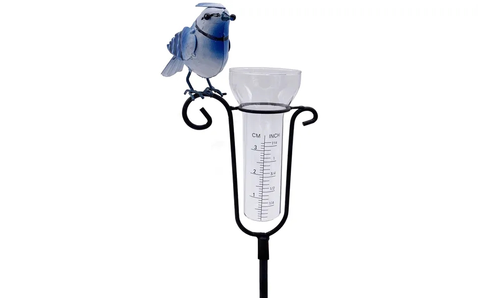 Esschert Design Blue Jay Rain Gauge With Stake