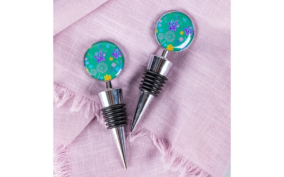 Fields Of Flowers Paws Wine Stopper - Set Of 2
