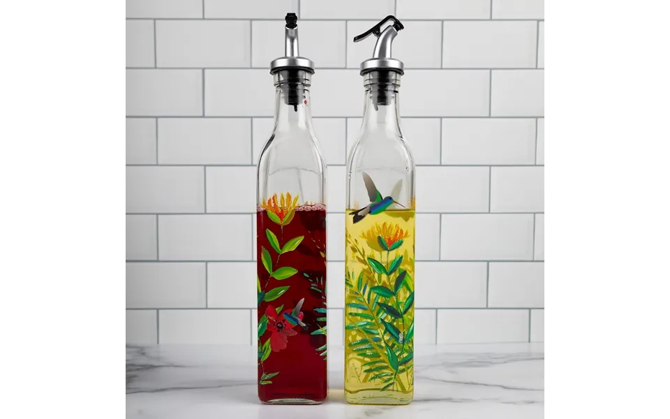 Floral Hummingbird Oil & Vinegar Set