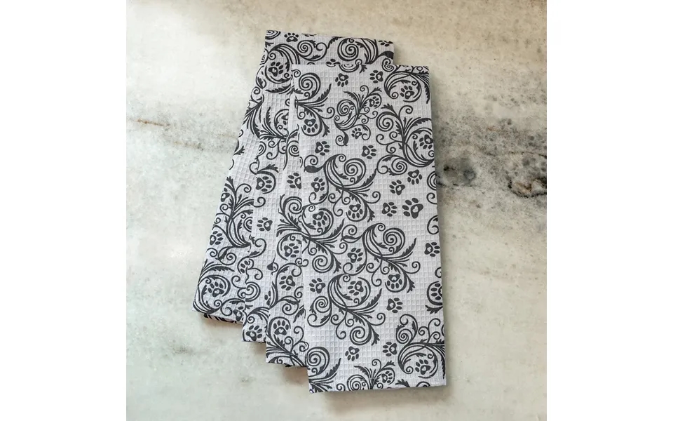 Flourish Paws Kitchen Towel - Set Of 2