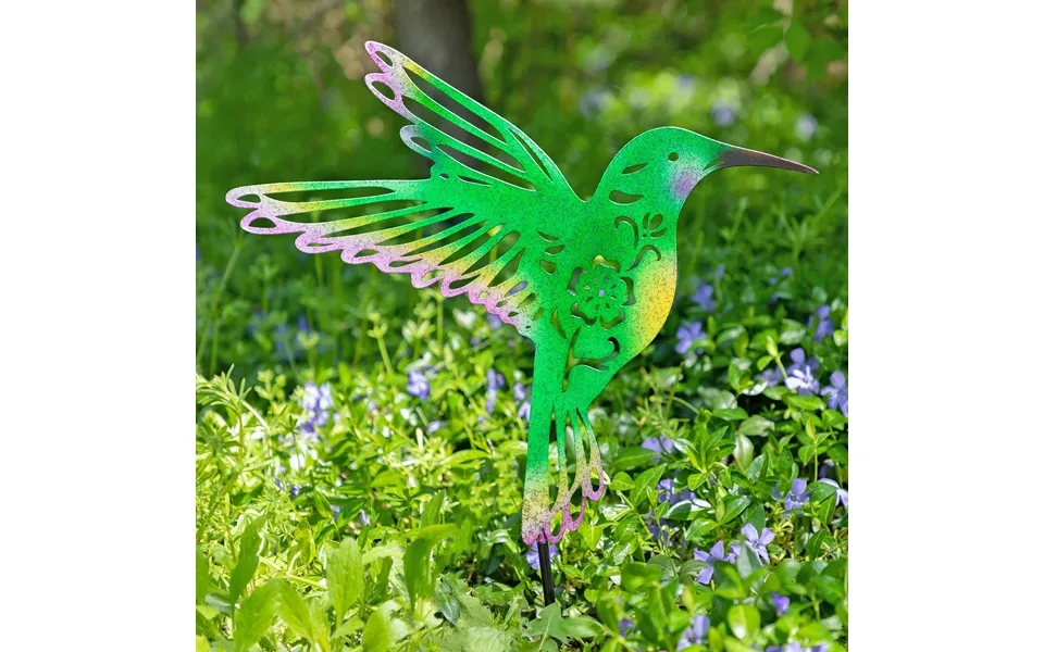 Fluttering Friends Silhouette Garden Stake - Hummingbird