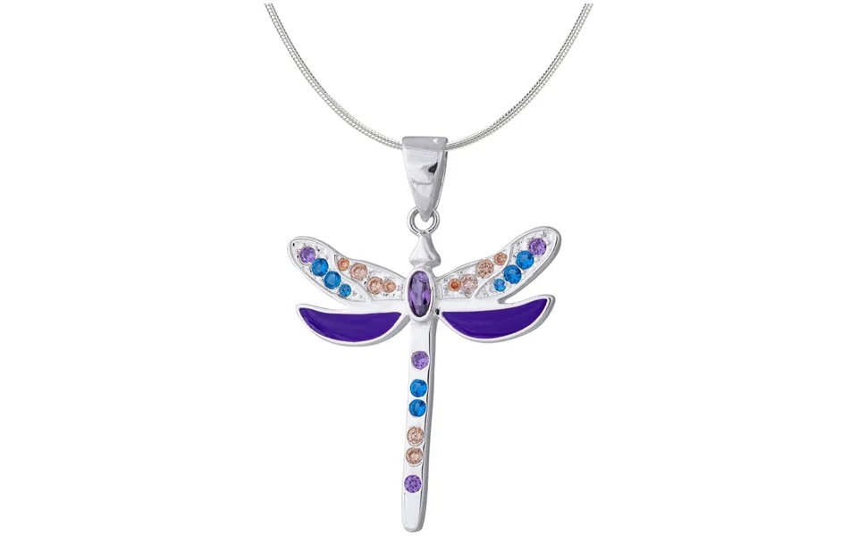 Fluttering Friends Sterling & Crystal Necklace - Dragonfly Vines