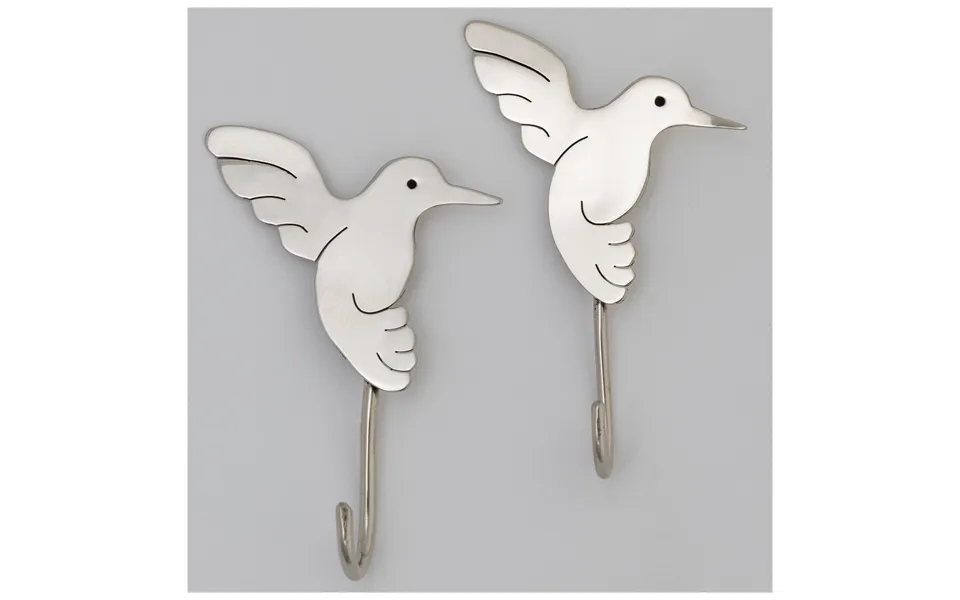 Flying Hummingbirds Mixed Metal Hook - Set Of 2