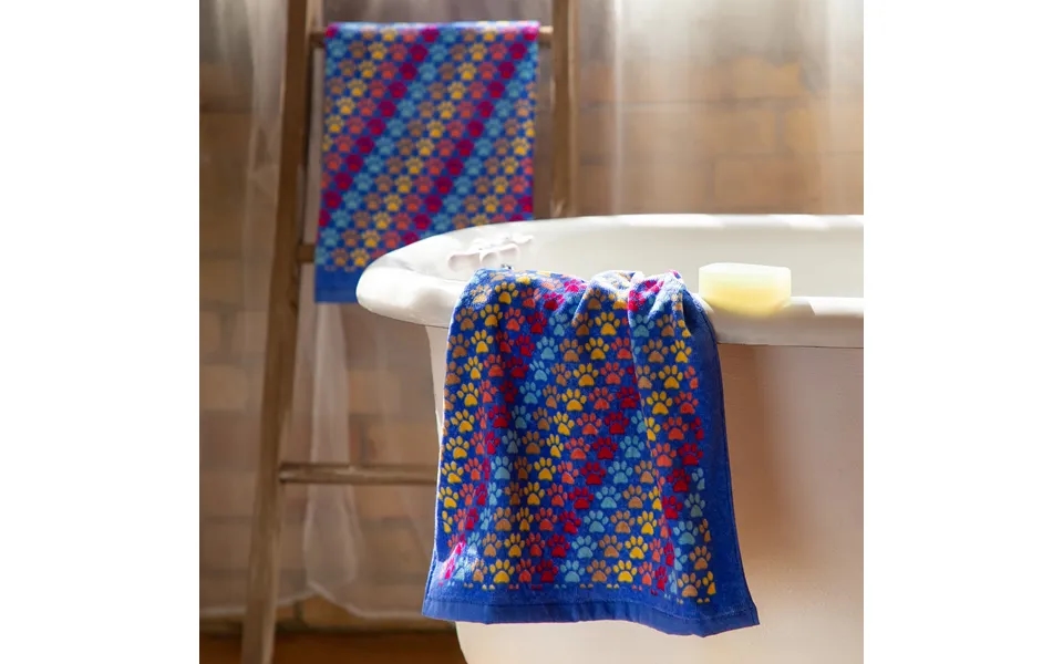 Gem Toned Paw Print Hand Towels - Set Of 2