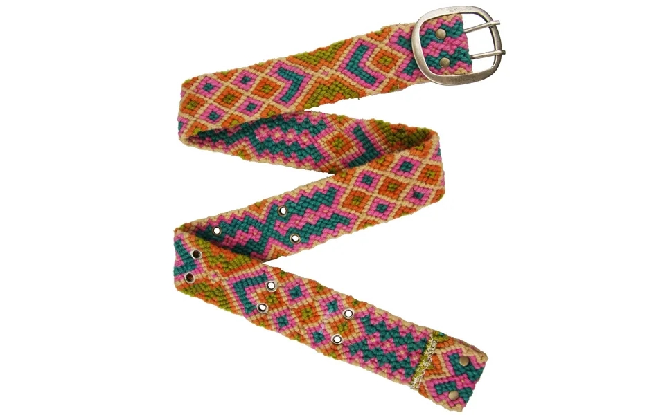 Geometric Knotted Wool Belt - Bright