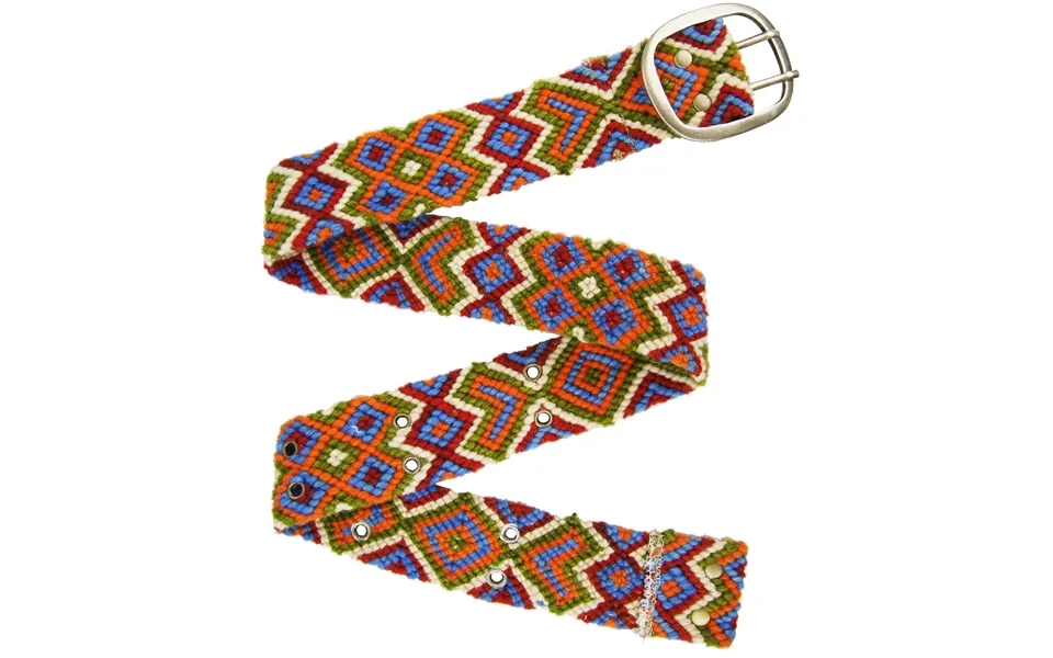 Geometric Knotted Wool Belt - Earth