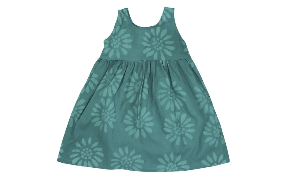 Ghana Batik Girls' Sundress - Daisy Chain Aqua