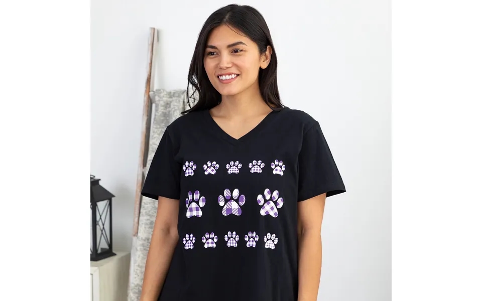 Gingham Paw V-neck Nightgown - 1x