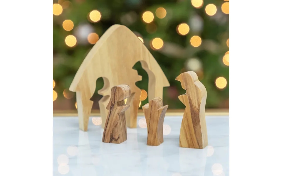 Hand Carved Olive Wood Holy Family Nativity Puzzle