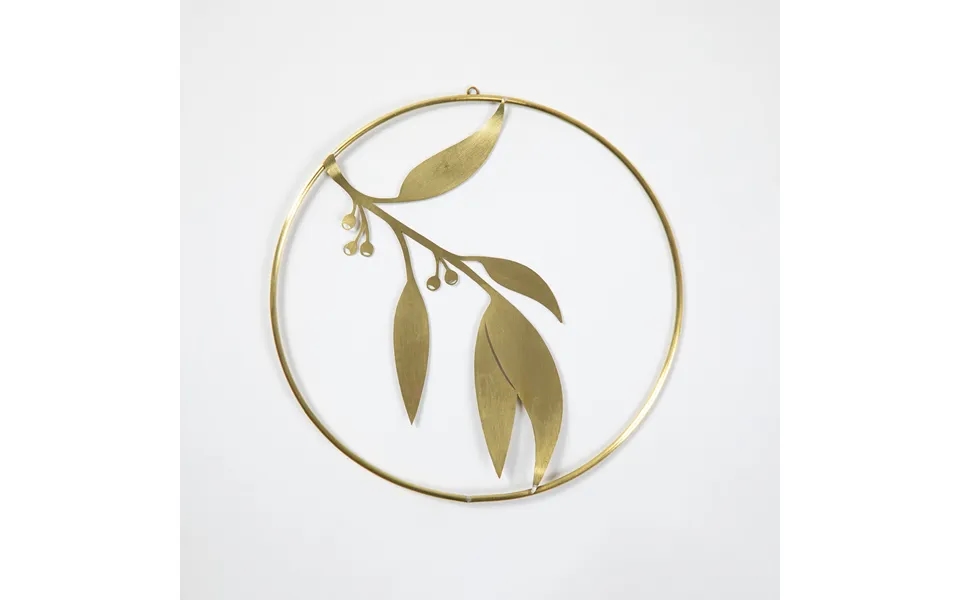 Hand Crafted Leaves Metal Wall Decor - Eucalyptus Branch