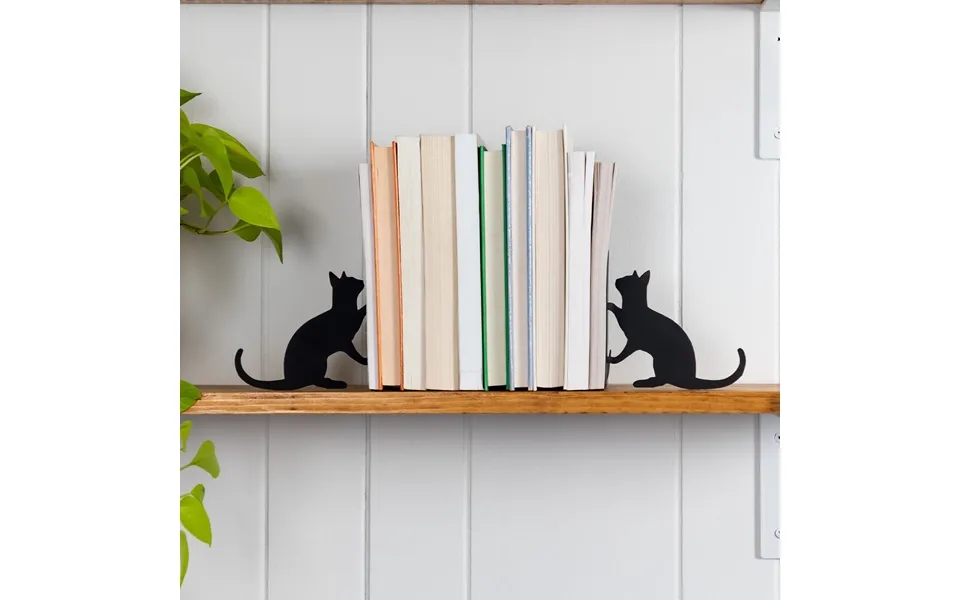 Hand Cut Pet Metal Bookends - Cat