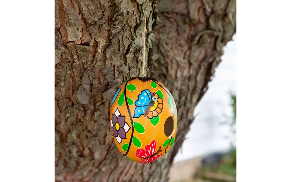 Hand Painted Gourd Birdhouse - Butterfly