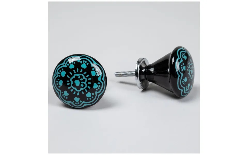Hand Painted Iron Knobs - Set Of 2