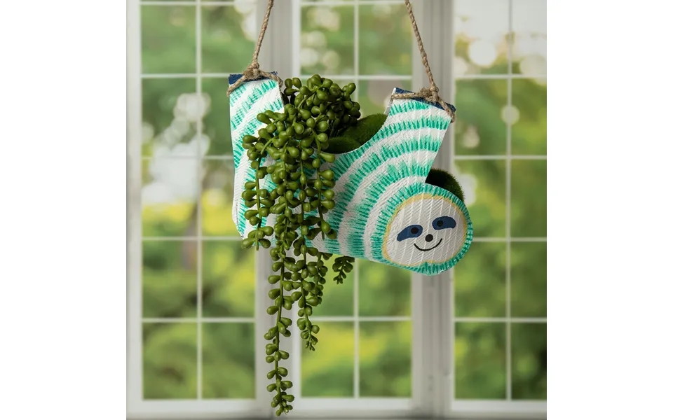 Hand Painted Upcycled Sloth Planter